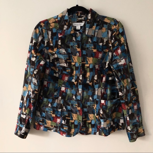 CHRISTOPHER & BANKS Multicolored Jacket Blazer - Picture 2 of 8